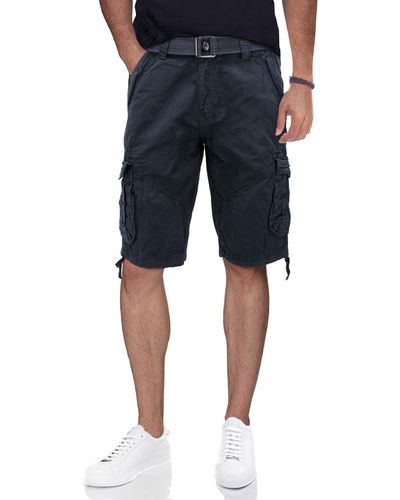 Xray Jeans Belted Cargo Shorts - Blue
