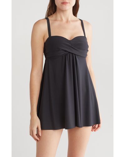 Nicole Miller Convertible One-piece Swim Dress - Black