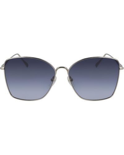 Longchamp Roseau 60mm Gradient Square Sunglasses - Blue