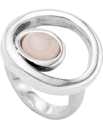 Uno De 50 Pide Un Deseo Stone Ring In Silver At Nordstrom Rack - Metallic