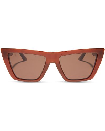 DIFF 55mm Winona Cat Eye Sunglasses - Brown