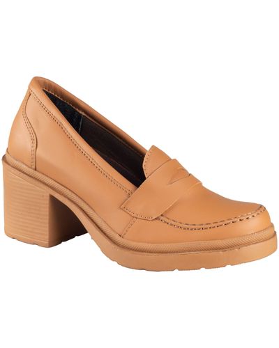 Sandro Moscoloni Penny Loafer Pump - Brown