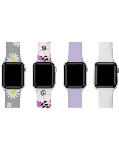The Posh Tech Assorted 4-pack Silicone Apple Watch® Watchbands - Black