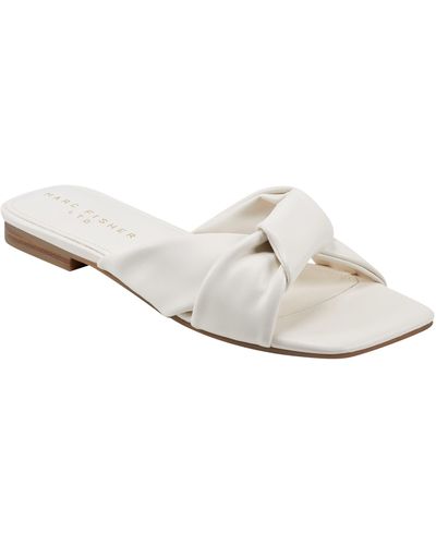 Marc Fisher Mayson Knot Sandal - White