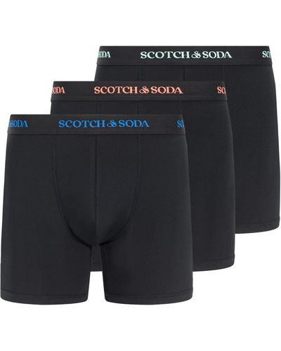 Scotch & Soda Assorted 3-pack Stretch Boxer Briefs - Black