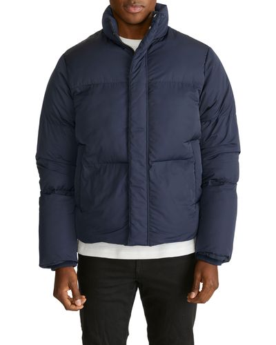 Hudson Jeans Quilted Retro Puffer Jacket - Blue