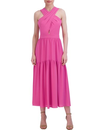 BCBGMAXAZRIA Sleeveless A-line Dress - Pink
