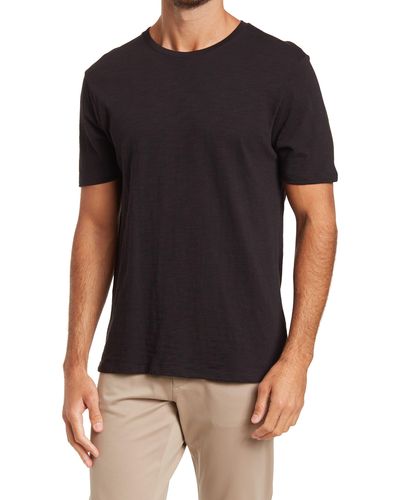 Vince Short Sleeve Slub Crewneck T-shirt - Black