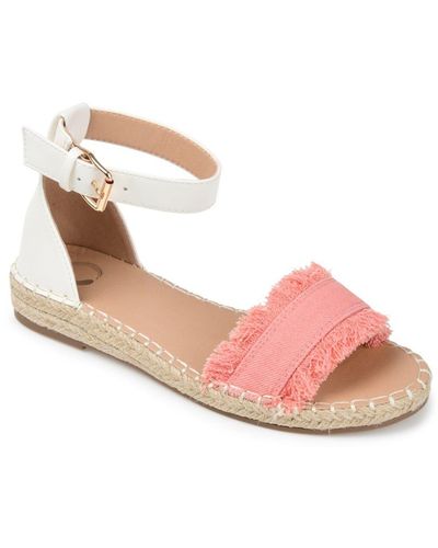 Journee Collection Tristeeen Ankle Strap Espadrille Sandal - Pink