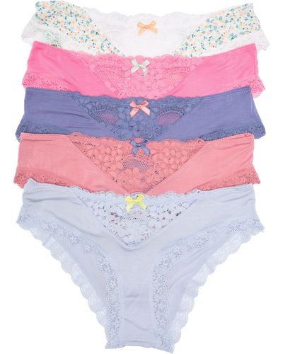 Honeydew Intimates Willow Assorted 5-pack Hipster Panties - Pink