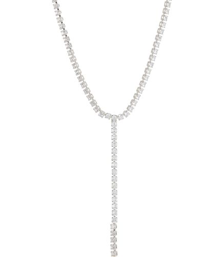 Nordstrom Dainty Cz Y-drop Necklace - White