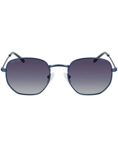 Cole Haan 51mm Angular Round Sunglasses - Blue