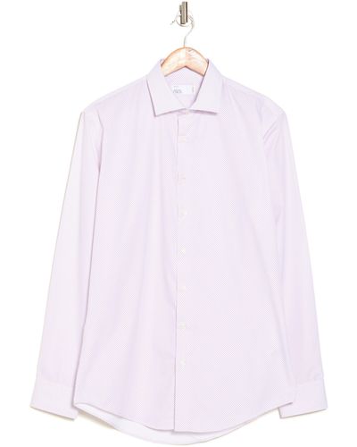 Nordstrom Trim Fit Adco Dots Dress Shirt - White