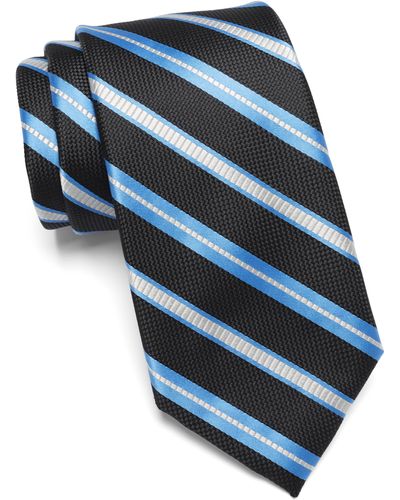 Nordstrom Solow Stripe Silk Blend Tie - Blue