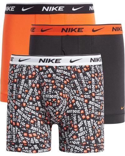 Nike Dri-fit Essential Assorted 3-pack Stretch Cotton Boxer Briefs - Multicolor