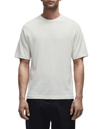 Rag & Bone Nolan Corded Cotton T-Shirt - White