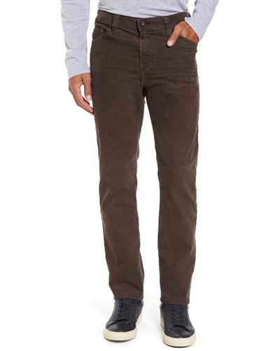 AG Jeans Everett Straight Leg Corduroy Pants - 34" Inseam - Brown