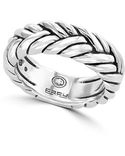 Effy Sterling Silver Braided Band Ring - Metallic