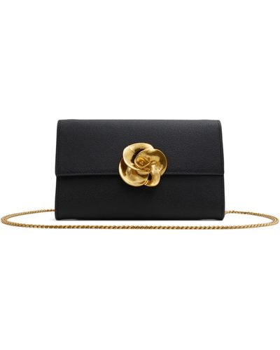 Ted Baker Kira Rose Textured Leather Clutch - Black