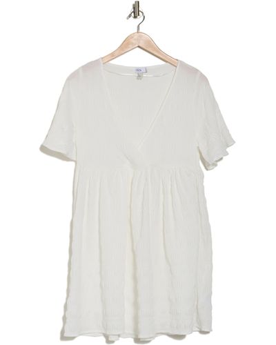 Nordstrom Textured Tunic Cover-up Dress - White
