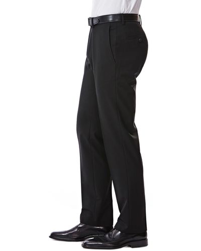Haggar J.m. 4-way Stretch Slim Fit Flat Front Suit Separate Pant - Black