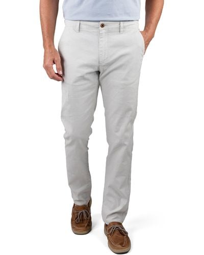 Tailor Vintage Puretec Cool® Linen & Cotton Chino Pants - Gray