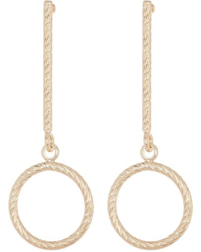 Halogen® Faceted Ring Drop Earrings - Metallic