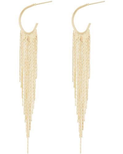AREA STARS Gisela Waterfall Chain Hoop Earrings - White