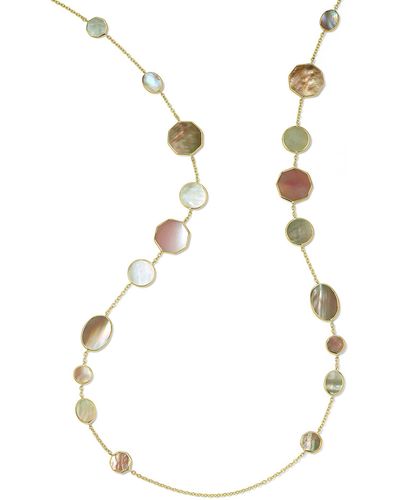Ippolita 18k Gold Shell Station Chain Necklace - White