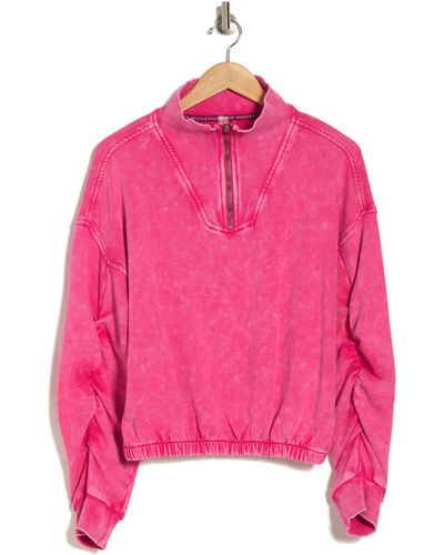 Fp Movement Valley Girl Half Zip Crop Sweatshirt - Pink
