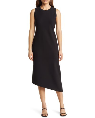 Nordstrom Asymmetric Hem Sleeveless Dress - Black