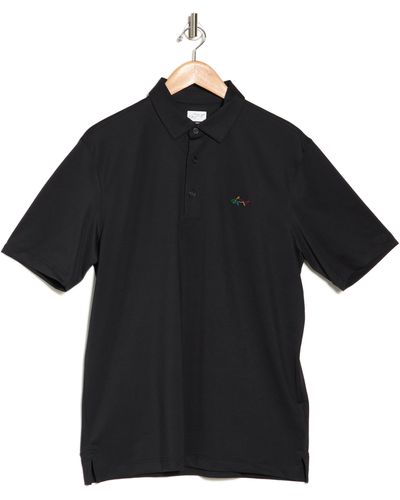Greg Norman Short Sleeve Pique Polo - Black