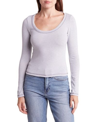 Lush Butter Soft Long Sleeve Top - White