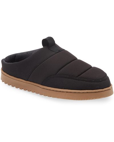 Madewell The Allweek Quilted Slipper In True Black At Nordstrom Rack