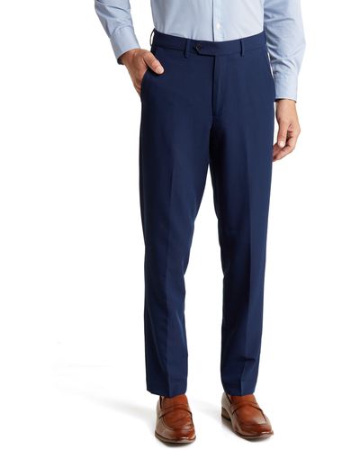 Nautica Solid Flat Front Suit Separates Pants - Blue