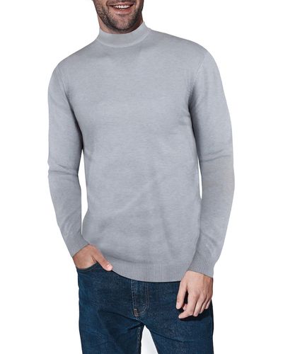 Xray Jeans Core Mock Neck Knit Sweater - Gray