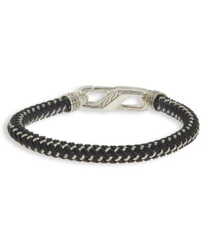 John Hardy Classic Chain Double Woven Rubber Bracelet - Black