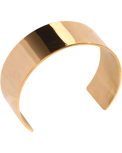 Adornia 14k Gold Plated Water Resistant Wide Cuff Bracelet - White