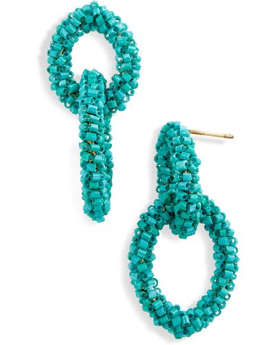 AREA STARS Imitation Turquoise Bead Drop Earrings - Blue