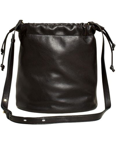 Madewell Piazza Leather Bucket Bag - Black