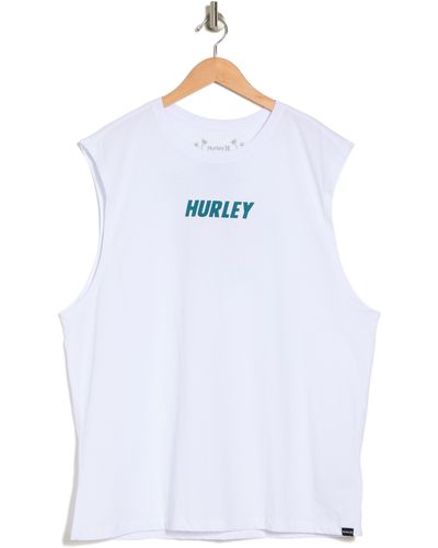 Hurley Everyday Explore Cotton Graphic Tank Top - Blue