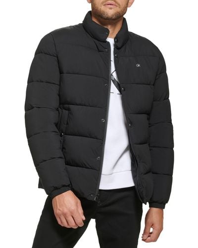 Calvin Klein Sheen Water-resistant Down Puffer Jacket - Black