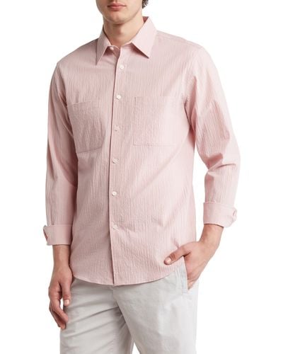 Theory Irving 2p Spring Ripstop Shirt - Pink