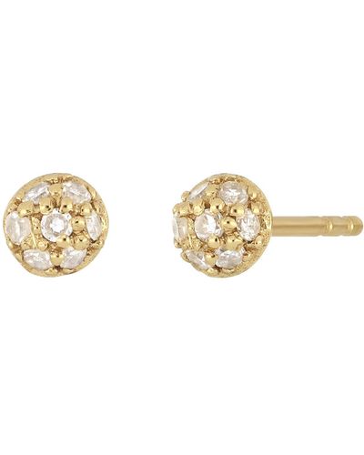 CARRIERE JEWELRY 18k Gold Plated Sterling Silver Diamond Volta Cluster Stud Earrings - Metallic