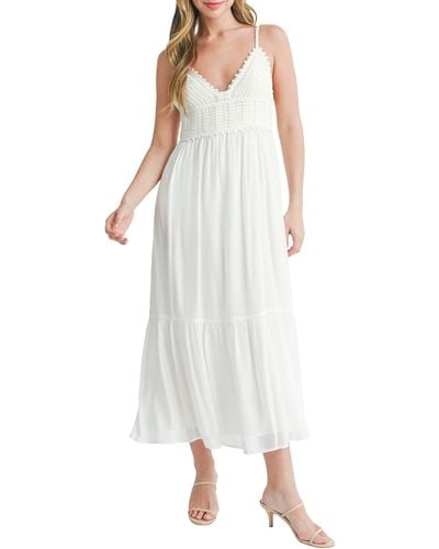 Lush Crochet Top Dress - White