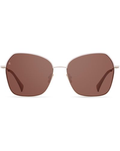 Raen Zhana 57mm Geometric Sunglasses - Brown