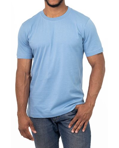 VELLAPAIS Calista Crewneck Cotton T-shirt - Blue