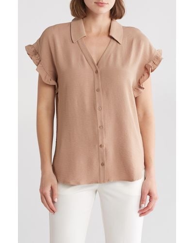 Pleione Crinkle Button-up Shirt - Multicolor
