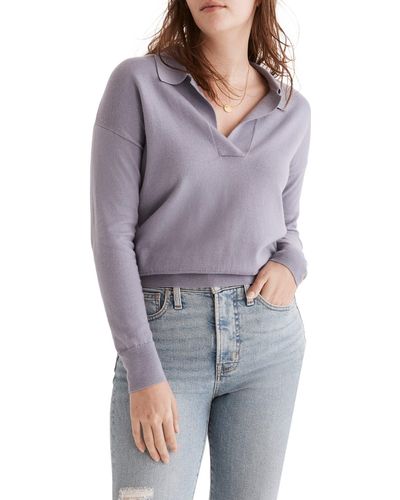 Madewell Polo Sweater - Purple