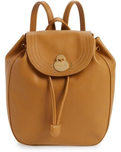 Longchamp Cavalcade Leather Backpack - Brown